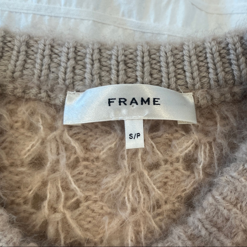 FRAME The Plush Cardigan in Mauve - Picture 3 of 4